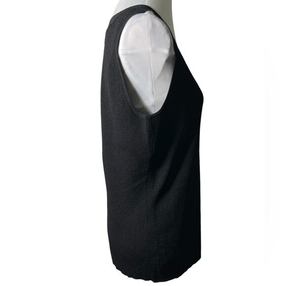 Kate Hill Woman Black Knit Sleeveless Top Size 2X - Picture 4 of 7